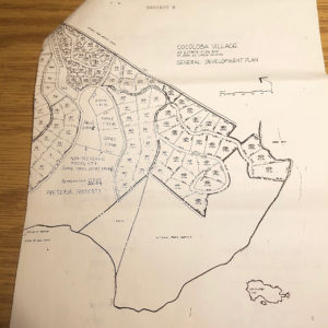 The map accompanying the deed indicates preserve and non preserve areas in question.