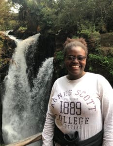 Leah Trotman walks near Iguazu Fall in Misiones Province, Argentina, while abroad in 2019. (Photo by Charlotte Howland)