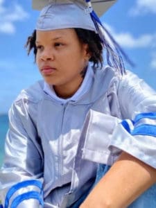 Natalia Barnes of the St. Croix Educational Complex in her cap and gown. (Photo provided by Natalia Barnes)