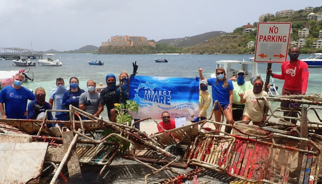 Volunteers who assisted with the cleanup effort pose for a group photo. (Photo submitted by Howard Forbes Jr.)