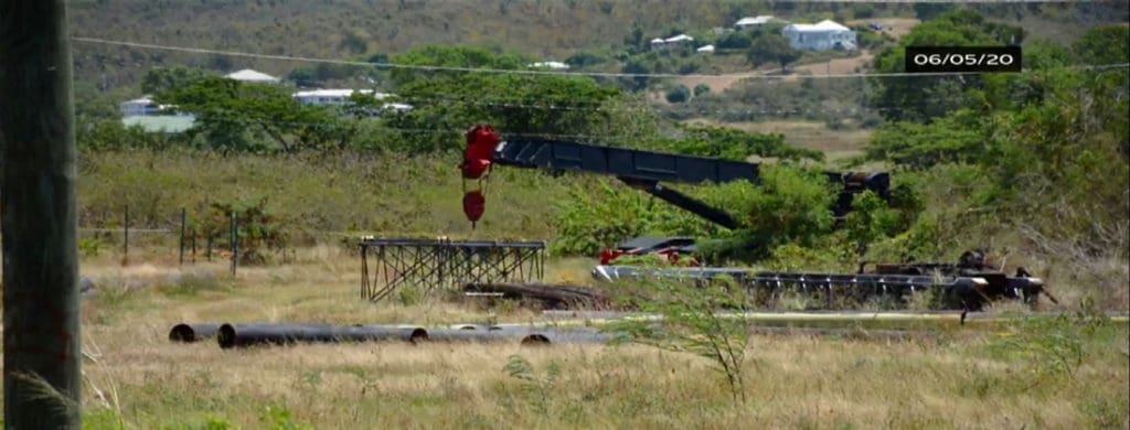 The Senate Finance Committee saw a presentation showing the current status of the Paul E. Joseph Stadium, where millions have been expended for little visible progress. (Provided by the V.I. Legislature)