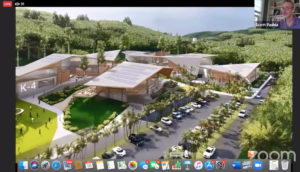 Drawing presented during the Facebook town hall meeting shows the Kindergarten through fourth-grade building to the left. (Screen capture)