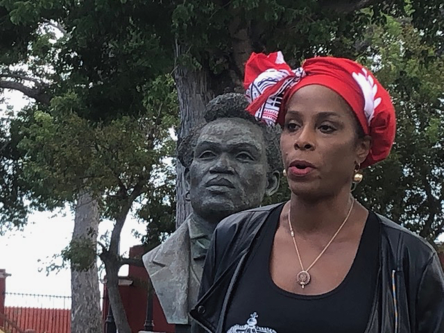Delegate to Congress Stacey Plaskett: 'We continue to support this country, even though this country doesn’t support us.' ) Source photo by Susan Ellis)