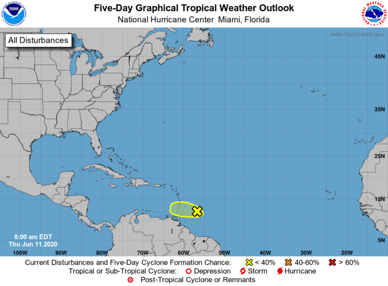 Tropical Wave Could Bring Rain as it Passes Through Windward Islands