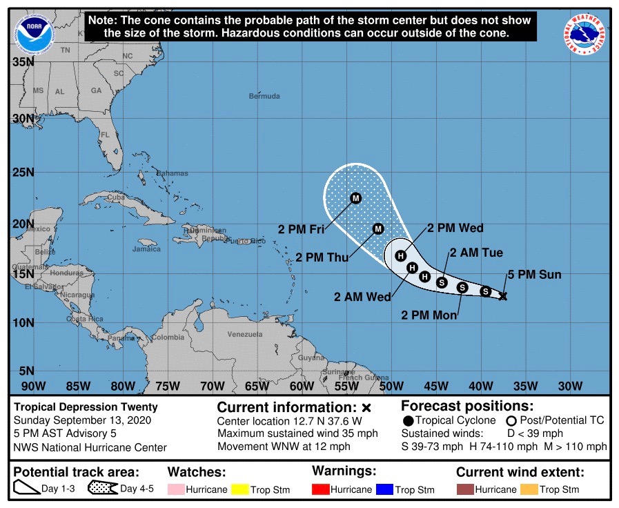 Growing Tropical Weather System Likely to Pass Well North of USVI St