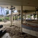 Caneel’s Beach Terrace Restaurant was damaged by storm surge in 2017. (Source photo by Amy H. Roberts)