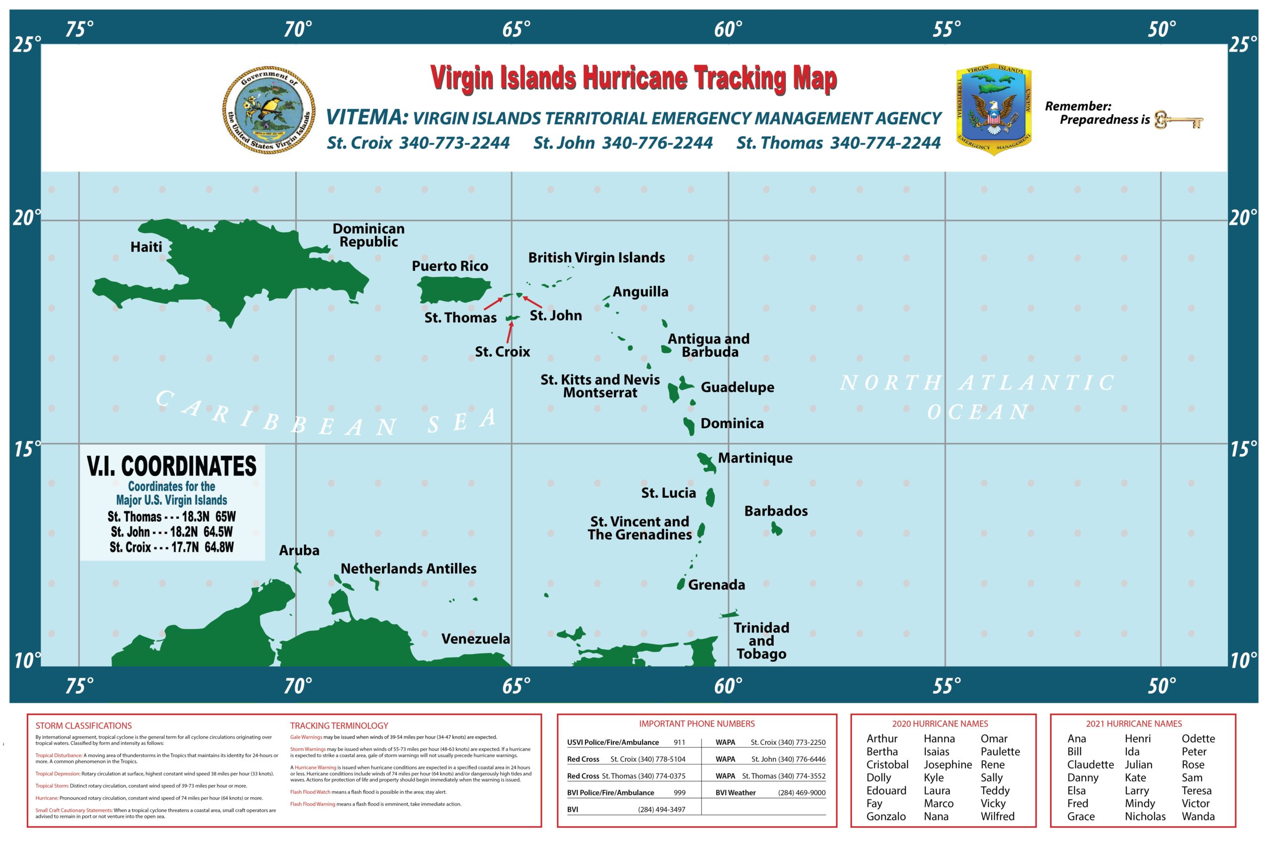 VITEMA Distributes Atlantic Hurricane Tracking Maps St Croix Source