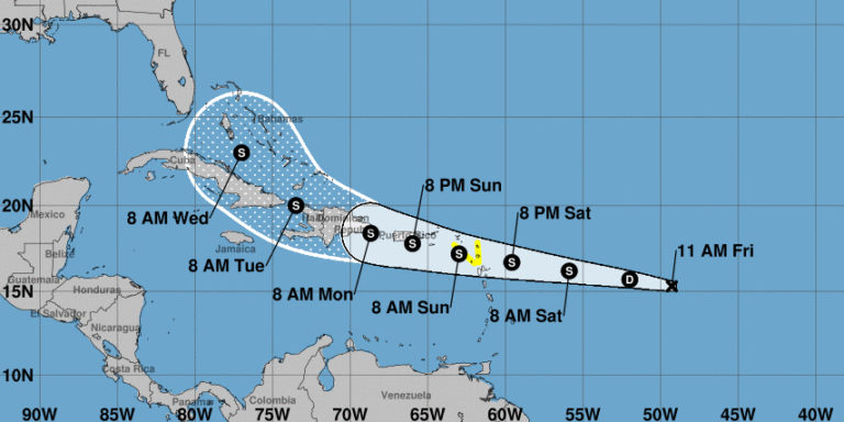 NHC Expects System to Be Tropical Storm When It Reaches V.I. this Weekend