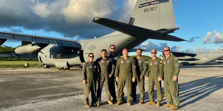 Hurricane Hunters Collect Data from Hurricane Sam