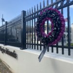 Photo 2 A wreath hung outside of the Legislature of the Virgin Islands