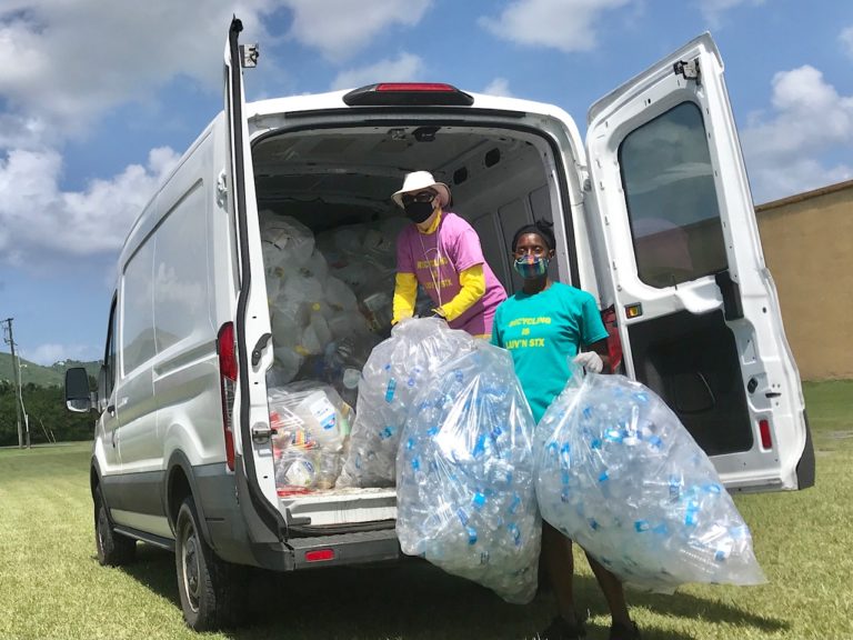 Crucians are Back Recycling Plastics – Santa Popped in For Photos & Gift Giving
