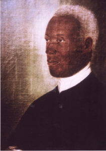 Detail of oil painting (courtesy of Jon Sensbach) held by the Moravian Archives (Unity Archives [Archiv der Bruder-Unitat]), Herrnhut, Germany). Cornelius was born in the Danish Virgin Islands of African parents. He ultimately became a Moravian and a prominent elder