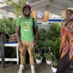 Hailing from Dominica, Goldina Cuffy and Tyrone Pascal of Nature Isle, a backyard and frontyard farm sell a variety of plants and produce.
