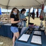 Patrons enjoyed a few selected handmade pieces by Zunnania, owner and artisan of fabric earrings, at the 50th AgFair in STX.
