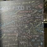 Patrons shared their thoughts on Food Security on chalkboard at the 2022 Agricultural Fair in St. Croix