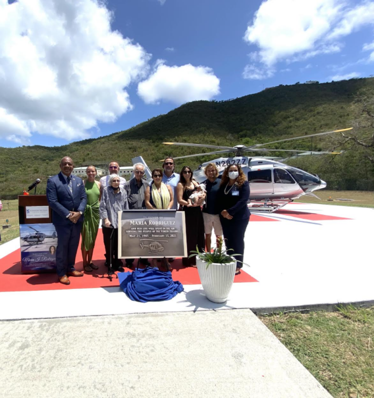 Pilot Maria Rodriguez Memorialized with Plaque at Charaf Family Heliport