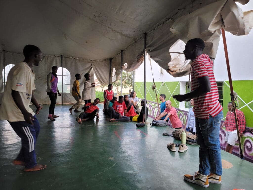 Eric Nduwayezu, a former Mindleaps student, now teaches dance at the center in Kigali, Rwanda. (Source photo by Shaun A. Pennington)