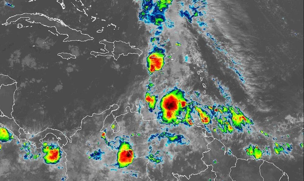 October 27th, 2022, weather radar image of the Caribbean courtesy of National Hurricane Center and NOAA. (Photo from National Hurricane Center Website.)