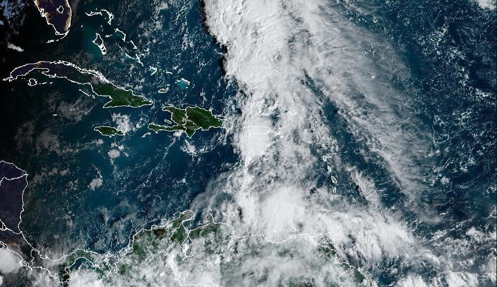 satellite image of the Caribbean courtesy of National Hurricane Center NOAA. (Photo from National Hurricane Center Website.)