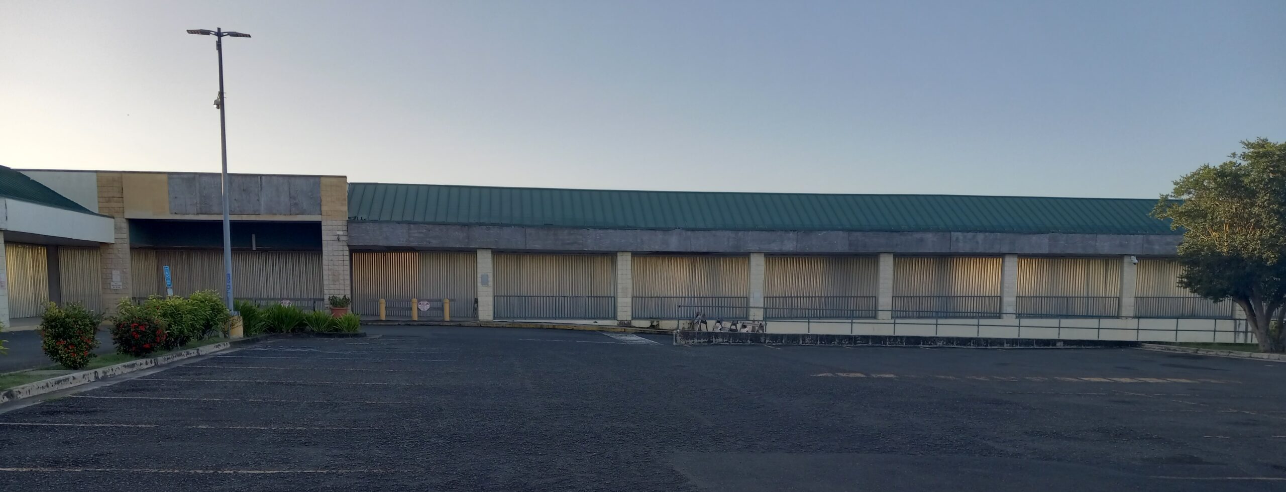 Stores are shuttered at the Sunshine Mall on St. Croix. (Photo by Olasee Davis)