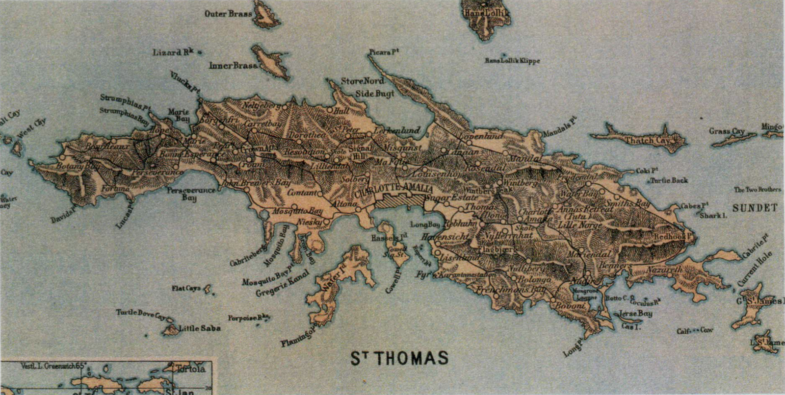 st thomas virgin islands map