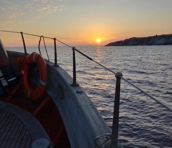 The sun sets off Buck Island National Wildlife Refuge south of the St. Thomas Harbor. (Photo courtesy Olasee Davis)