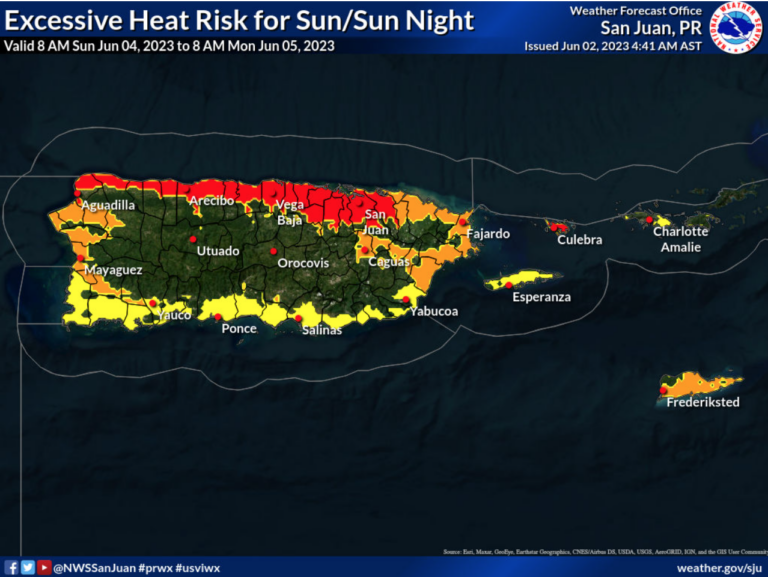 Excessive Heat Watch Is In Effect for the USVI and Puerto Rico This Weekend