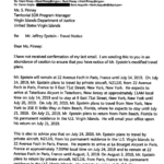 Email detailing Epstein trip to Teterboro, NJ