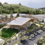 Rendering shows concept of a new school on St. John. Rendering from 2020 presentation by the Dept. of Education