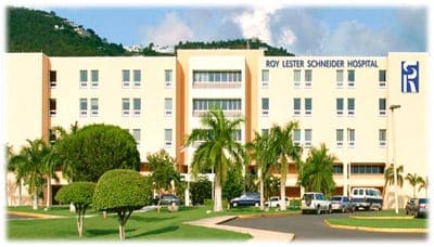 Roy Lester Schneider Hospital on St. Thomas 