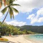 Beach,Scene,At,Magens,Bay,In,Usvi