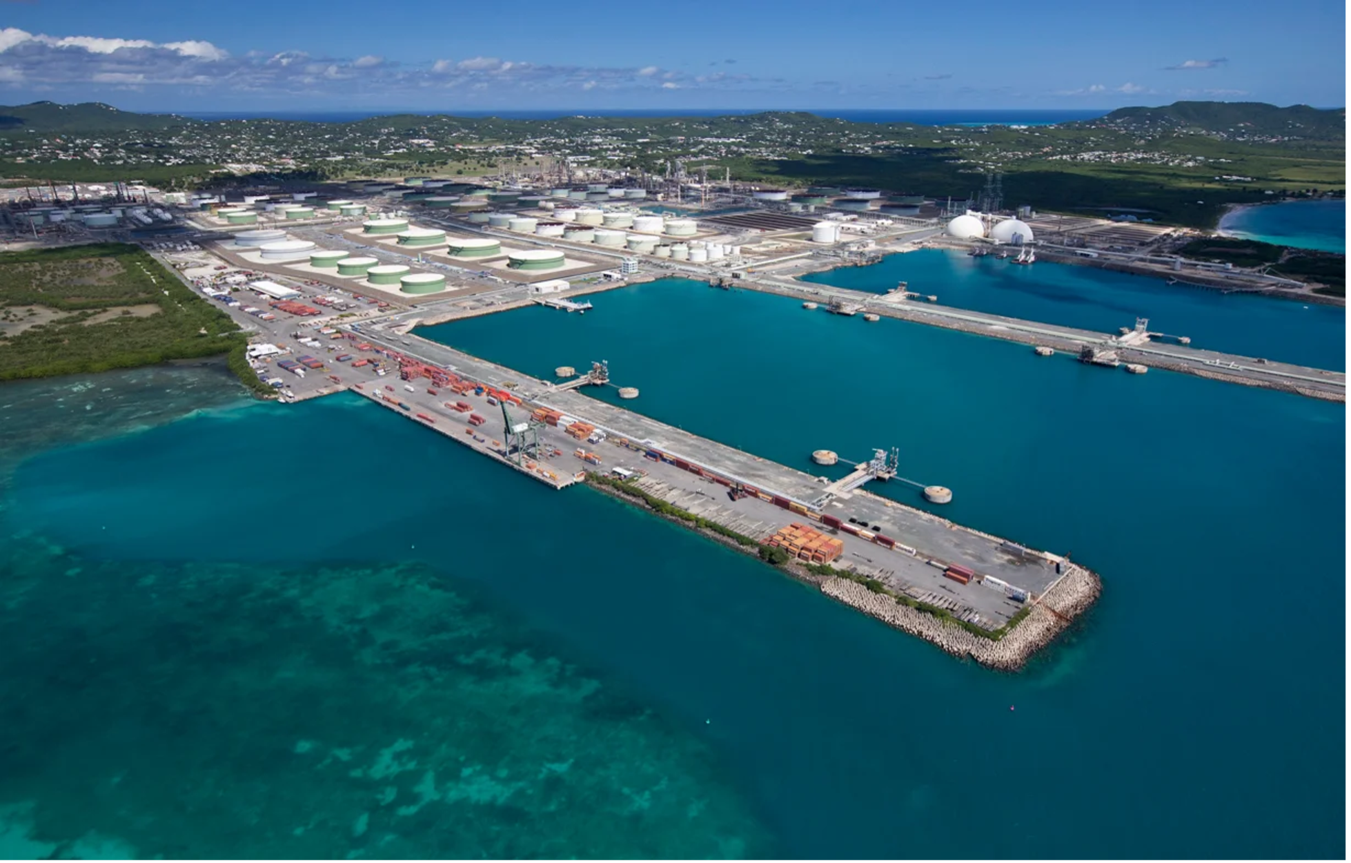 Wilfred "Bomba" Allick Port and Transshipment Center on St. Croix. (Photo courtesy Virgin Islands Port Authority)