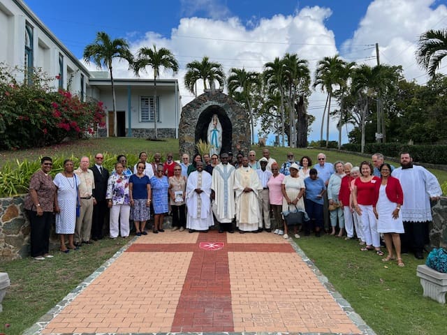 Members of the Order of Malta at Our Lady of Perpetual Help Church on St. Thomas. (Submitted photo)