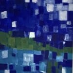 Contemporary ‘Blues’  – Acrylic on Gouache by Silvia Kahn