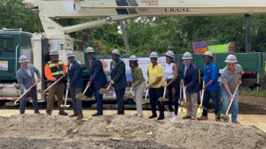 The groundbreaking for the Charles "Tappy" Seales Fire Station and Multi-purpose Complex was held Friday. (Source photo by Diana Dias)
