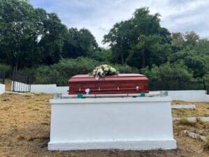 The restoration of the gravesite of Anna Heegaard on St. Croix. (Source photo by Diana Dias)