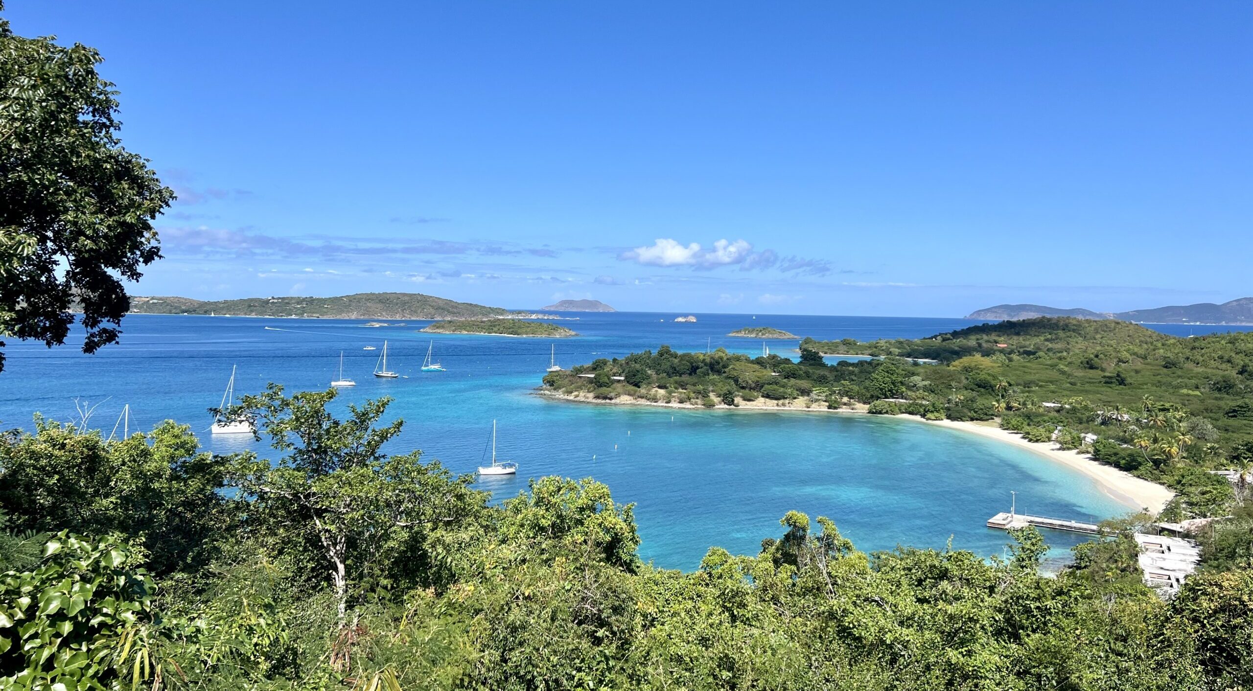 Visitors can now get access to the main beach at Caneel Bay through the entrance on the Northshore Road. The dock is not open to the public. (Source photo by Amy H. Roberts)