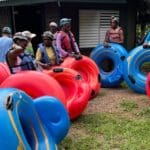 Blue hole tubing