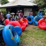 Blue hole tubing