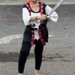 Pirate Diane Hampton in action.
