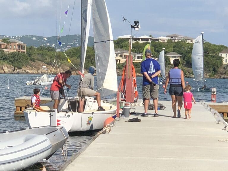 V.I. Olympic Medalist Gives A Sailing Lesson in Cowpet Bay
