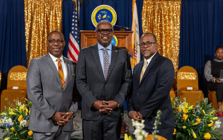 Rhymer and Brooks Sworn In as OMB Director and Police Commissioner