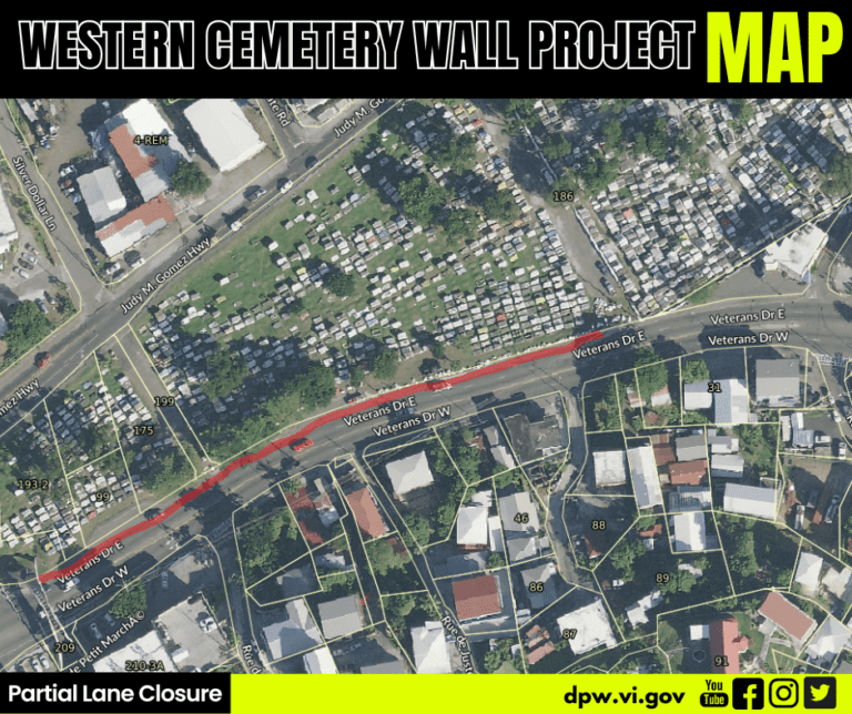 Partial Lane Closure on Veterans Drive Friday