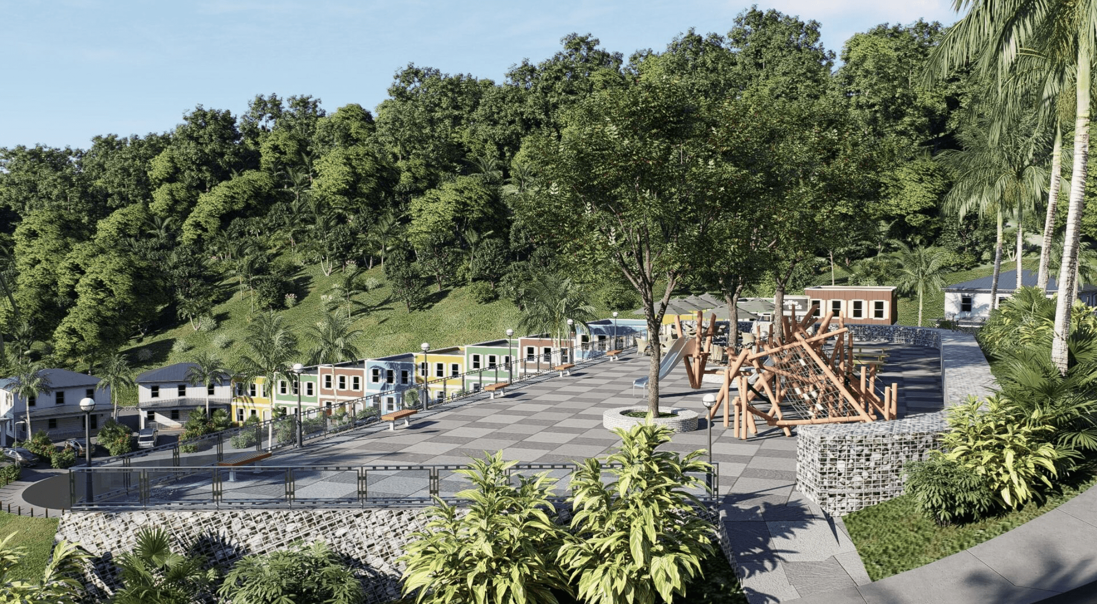 A rendering of The Residences at 340 North, an 80-unit housing development proposed in Estate St. Joseph and Rosendahl on the North Side of St. Thomas. (Image courtesy A.C. Development)