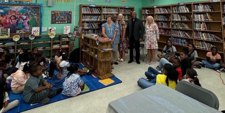 Photo Focus: Lagoon Book Club Donates to Alfredo Andrews Elementary