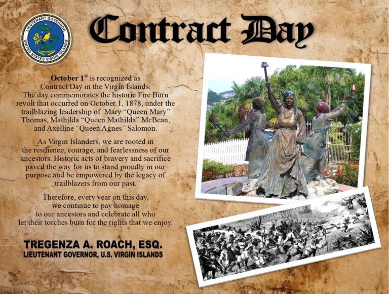 Contract Day Message From Lt. Gov. Tregenza Roach