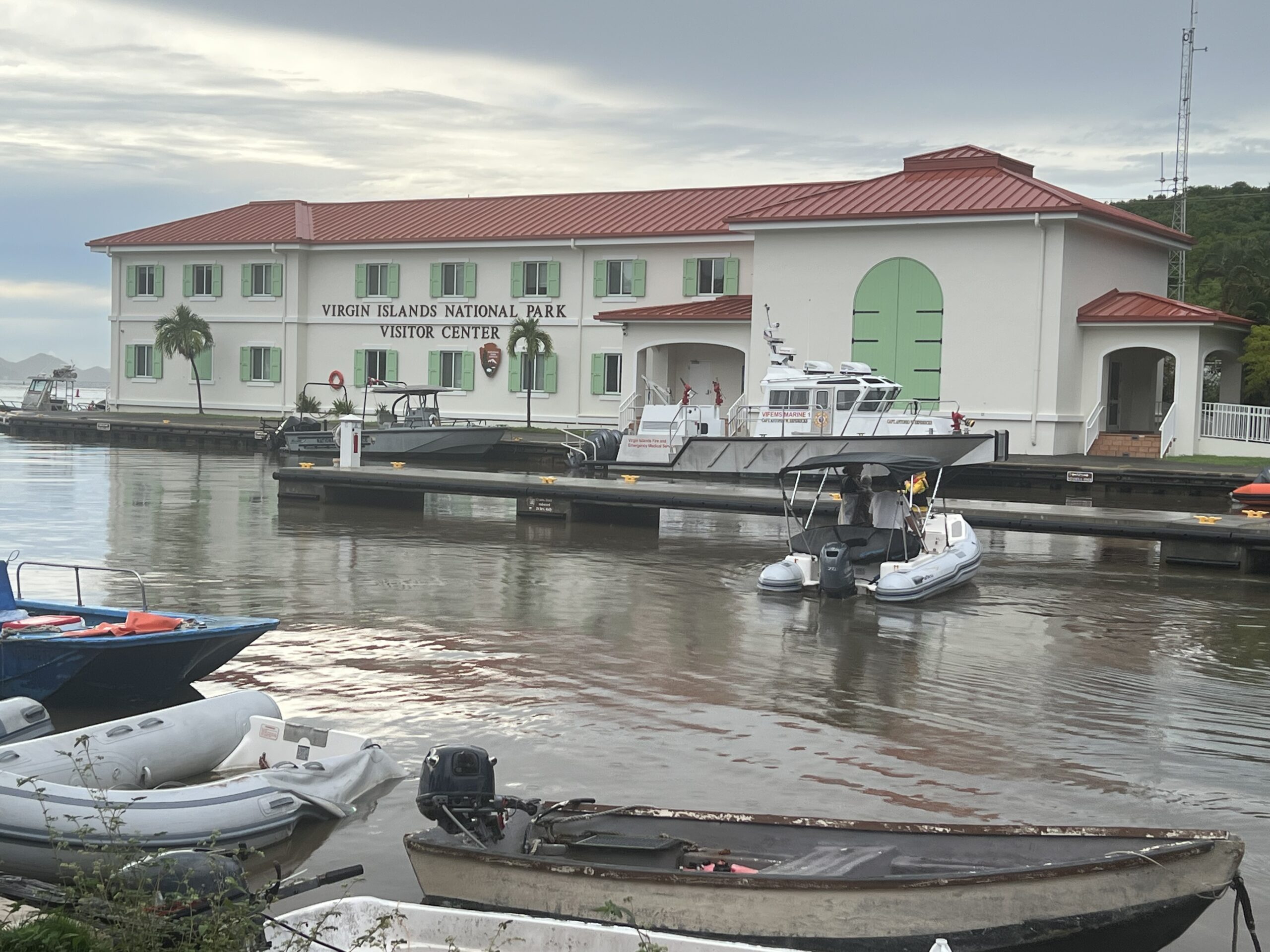 The Cruz Bay Visitor Center on St. John has been shuttered by the federal shutdown. (Source photo by Judi Shimel)