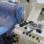 Medical,Devices,Arranged,For,Hemodialysis,In,Hospital,Room.,Blue,Cushioned
