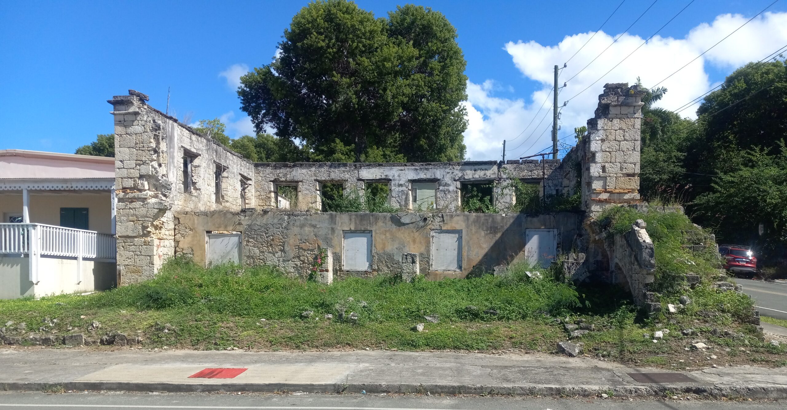 One of the many historical buildings in Frederiksted that has become a ruin over the decades. (Photo by Olasee Davis)