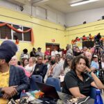 Audience awaits sound system. Amy H Roberts photo